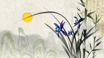 Paars Blauwe Bloem Van De Iris HD Behang