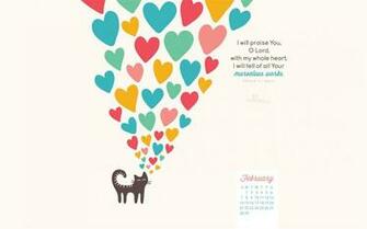 February Psalm Marvelous Works Desktop Calendar