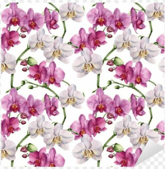 Watercolor Floral Pattern With Orchids Desi Png Image