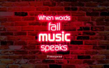 Wallpaper When Words Fail Music Speaks 4k Purple Brick