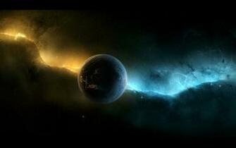 Space Aurora Planet Desktop Wallpaper