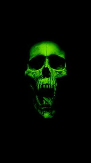 Green Skull HD Wallpaper For Your iPhone