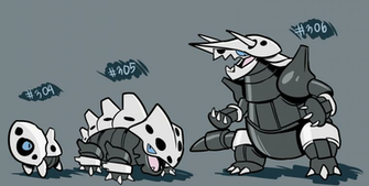 Aron Lairon Aggron By Roastedstix