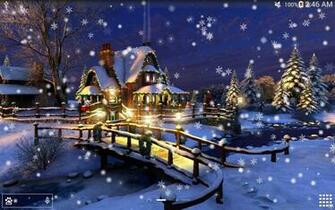 Details Id Wallpaper Nad Snow2 Christmas Winter Snow Night City