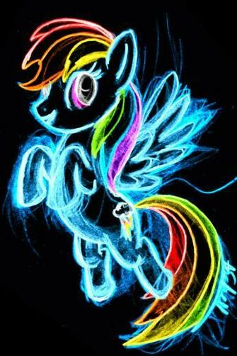 Rainbow Dash Neon By Alanschell