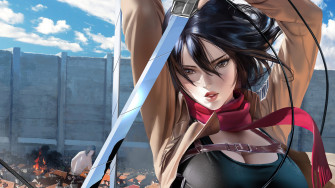 Mikasa Ackerman Attack On Titan 4k Phone iPhone Wallpaper 3391a