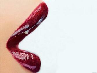 Glossy Red Lips Photo