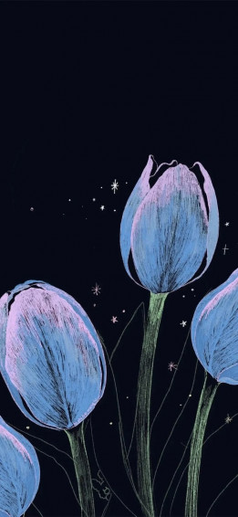 Blue Flowers Aesthetic Wallpaper For Your Phone