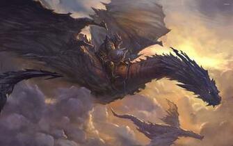 Knight On Dragon Wallpaper Fantasy