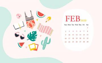 February Desktop Wallpaper Calendar