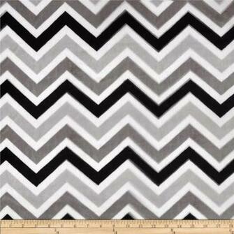 Black And White Chevron Print Zig Zag Silver Snow