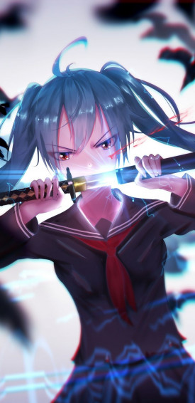 Warrior Angry Hatsune Miku Art Wallpaper