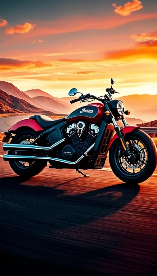Indian Motorcycle Scout Phone Wallpaper