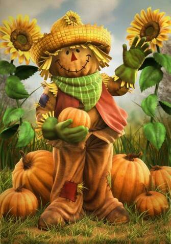Fall Scarecrow By Christopher Tackett 605px X 864px
