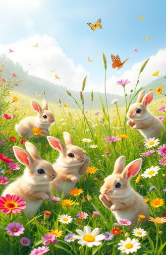 Cute Bunnies Wallpaper