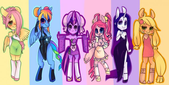 My Little Pony Gals Mane Six Wallpaper By Spookie Sweets On