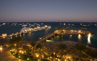 Wallpaper Egypt Palms Resort Night Desktop