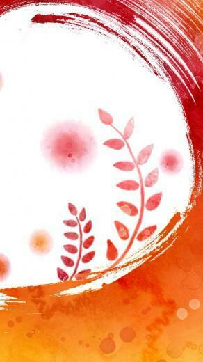 Hand Drawn Red Floral Wallpaper iPhone