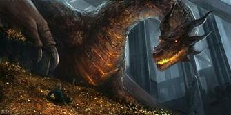 Smaug And Bilbo You Can Also See How S Chest Mouth Glow