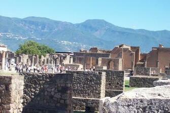 Pompeii Mount Vesuvius In Background Pics4learning