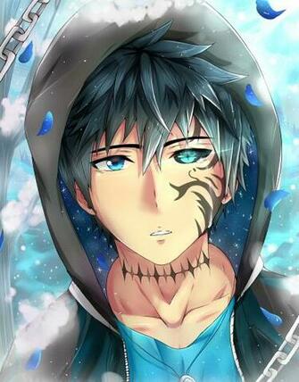 Anime Boy Tattoo Colorful Eyes Shape Petals