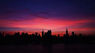 Horizon Cityscapes Architecture Rise Hudson Skyline Red Sky Town