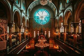 Architecture Temple Window Chandelier Arch Stock Photo