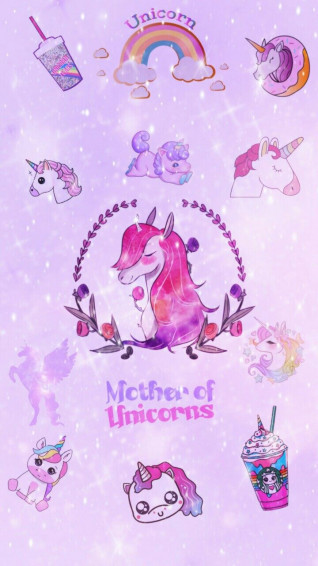 Unicorns Wallpaper Unicorn Purple