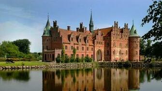 Castle Wallpaper Stone Background Lake Huge Beautiful