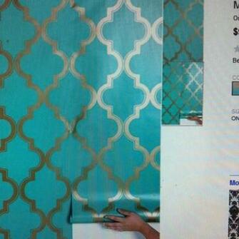 Teal And Gold Wallpaper Dream Hill Home