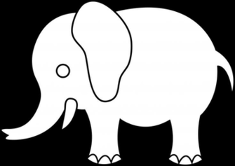 Elephant Outline Clip Art