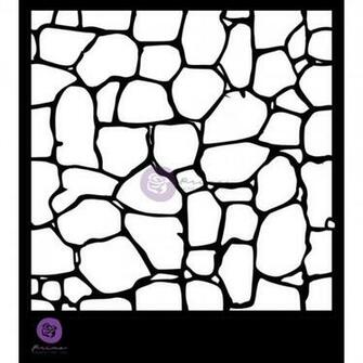Designer Stencil Random Stacked Stone Background