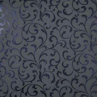 Dark Grey Reflective Purple Embossed Luxury Velvet Wallpaper 10m Roll