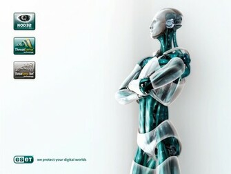 Eset Nod32 3d Robot HD Wallpaper In For