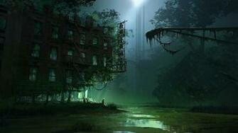 Asianapocalypse Night Overgrowth Abandon Deserted Dilapidated