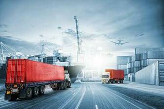 Logistics Import Export Background And Transport Industry Of