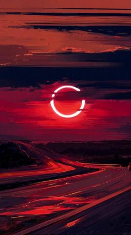 Red Sun Amoled Wallpaper By Ridge717 Da