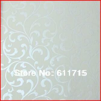 Modern Scroll Design Residential Flocking Wallpaper In