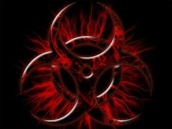 Red Biohazard Wallpaper