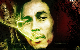 Bob Marley Smoking Weed