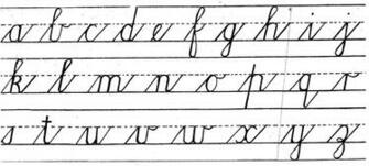 Alphabet Cursive Writing