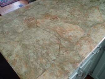 My New Countertop Illusions Wallpaper And Coats Of Poly Urethene