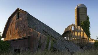 Wreck Decay Rustic Architecture Buildings Barn Wood Silo Wallpaper