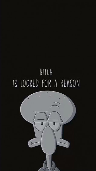 Squidward In Dont Touch My Phone Wallpaper Funny