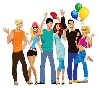 Young People Happy Background Webbyarts