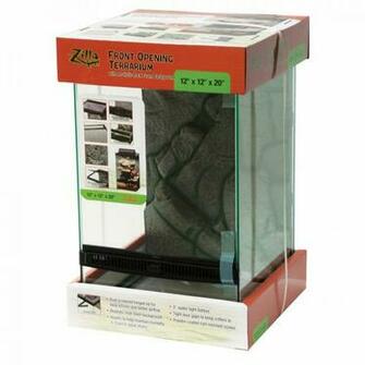 Zilla Front Opening Terrarium 12x12x20 Geckoworld Austin