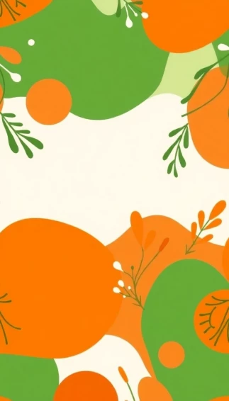 Orange And Green Wallpaper