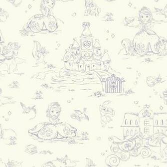 Walt Disney Kids Ii Sofia Toile Wallpaper