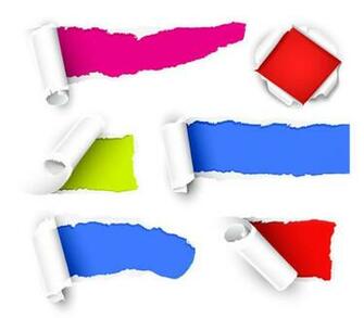 Curl Tape Wallpaper Roll Angle Rolls Tear Off Marks Vector