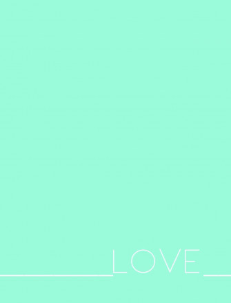 Vivid Love Lettering Aesthetic Teal Wallpaper